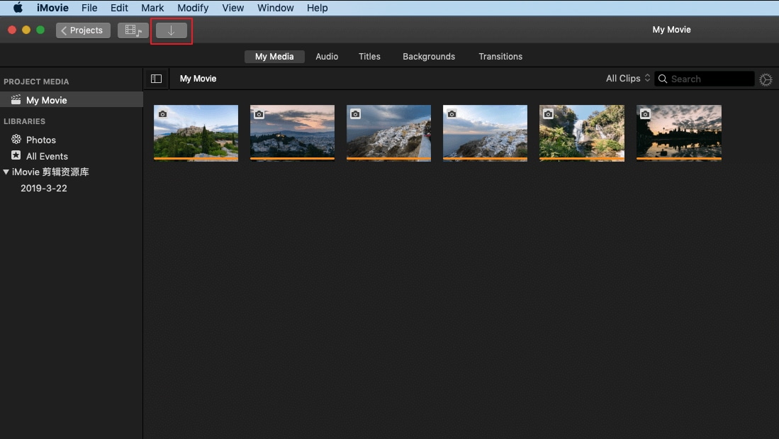 Faire un diaporama dans iMovie