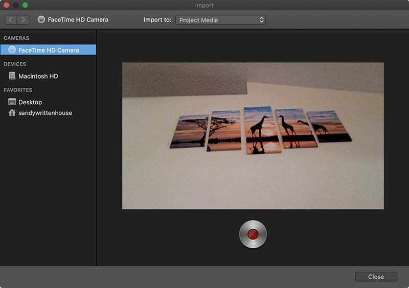 grabar webcam con iMovie