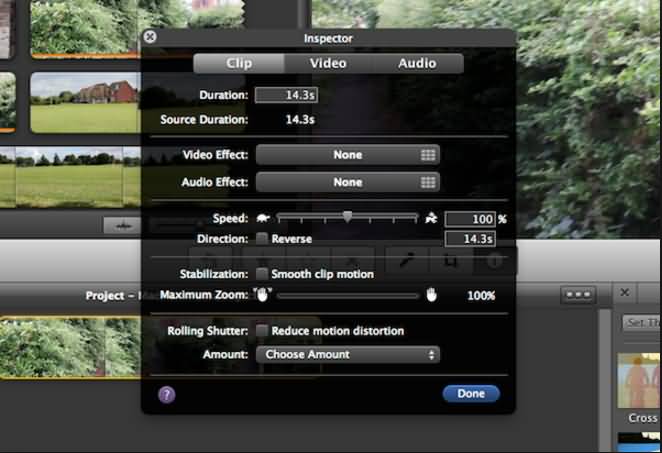 how to reverse a video in imovie