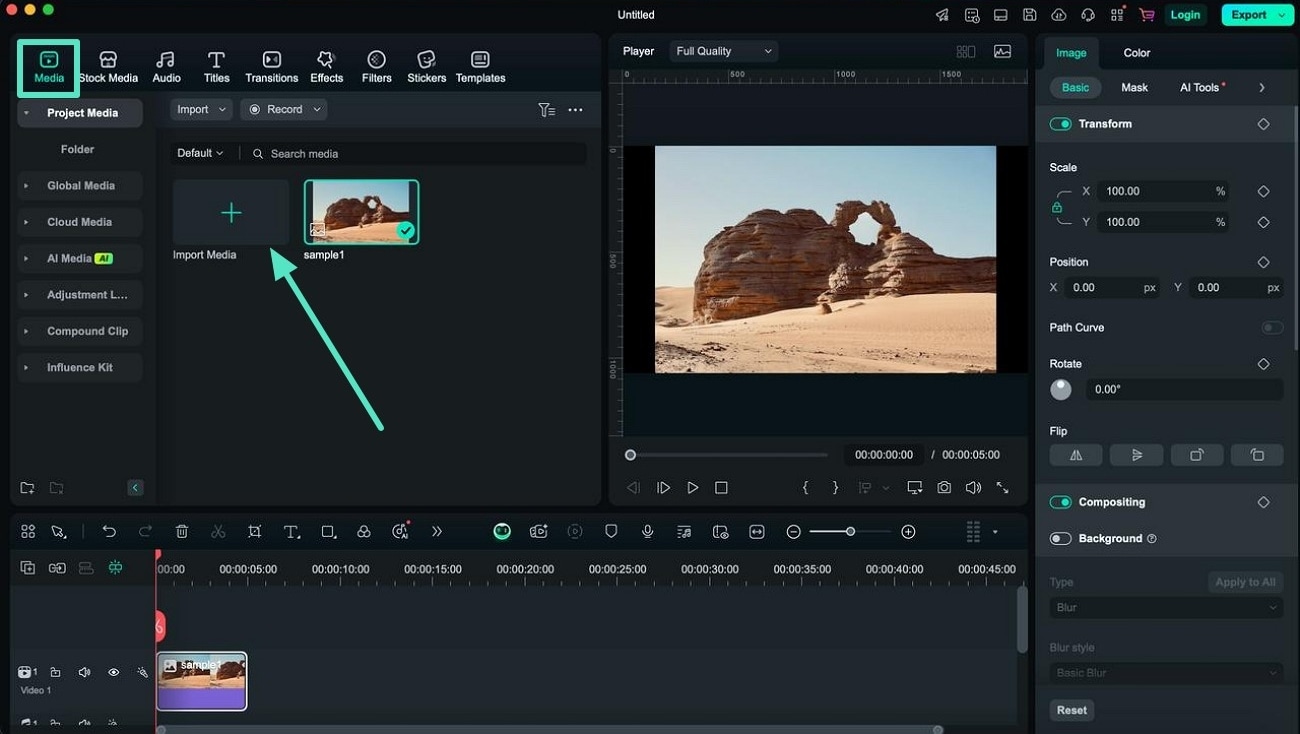 import project media