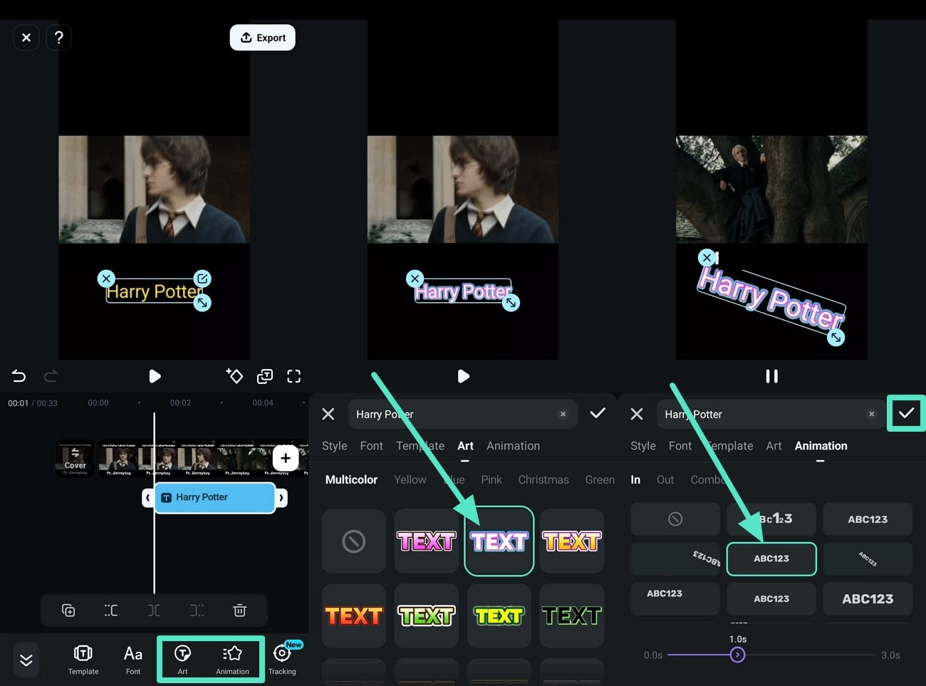 add animation to text