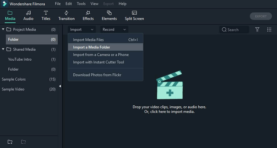 Import iPhone videos to Filmora 