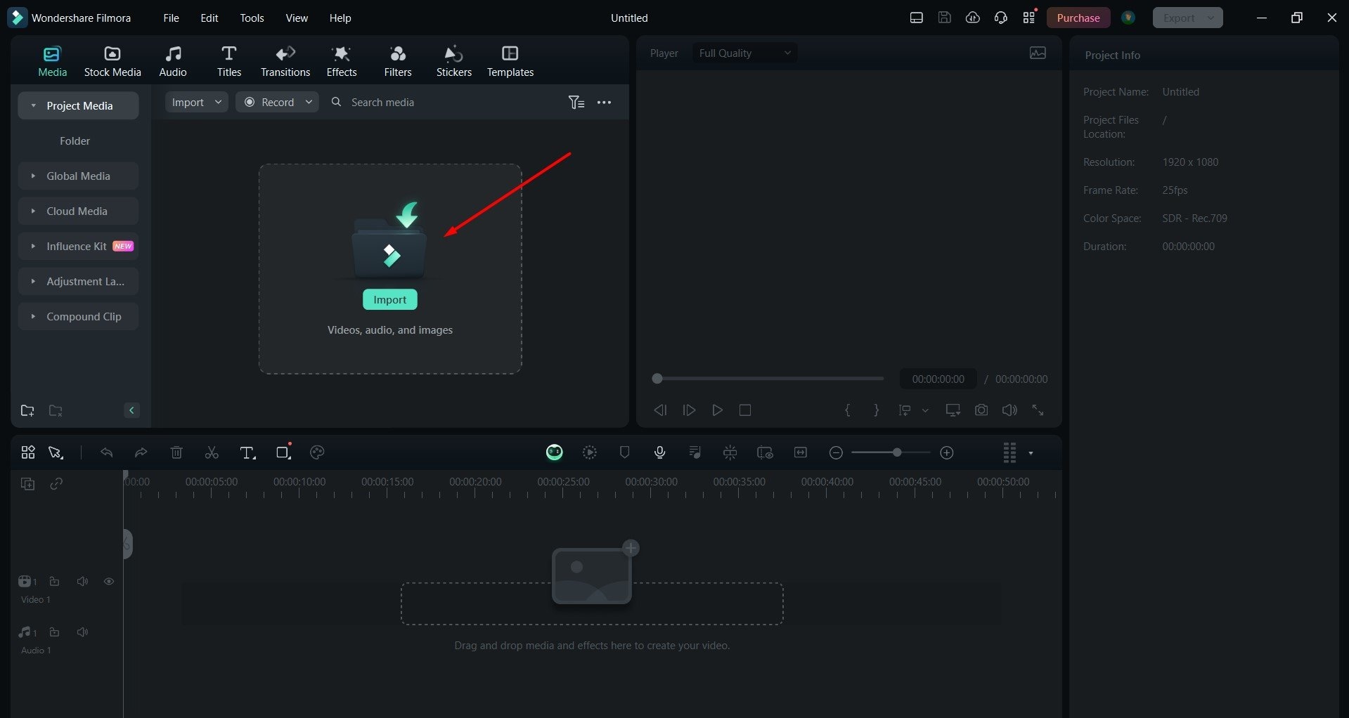 import a webcam recording to filmora