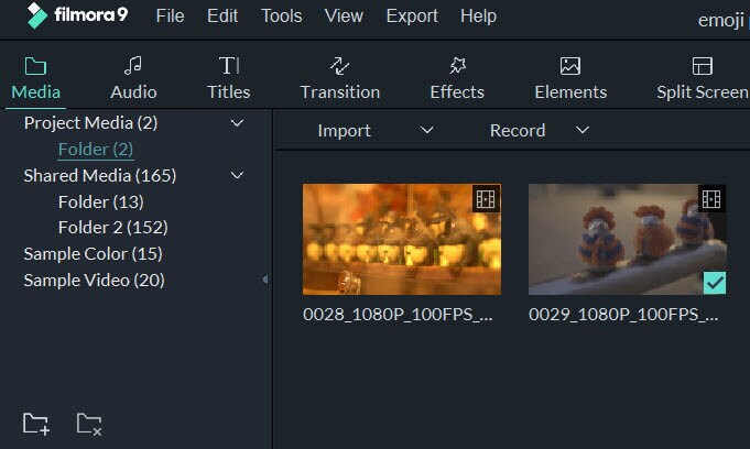 import-sample-video
