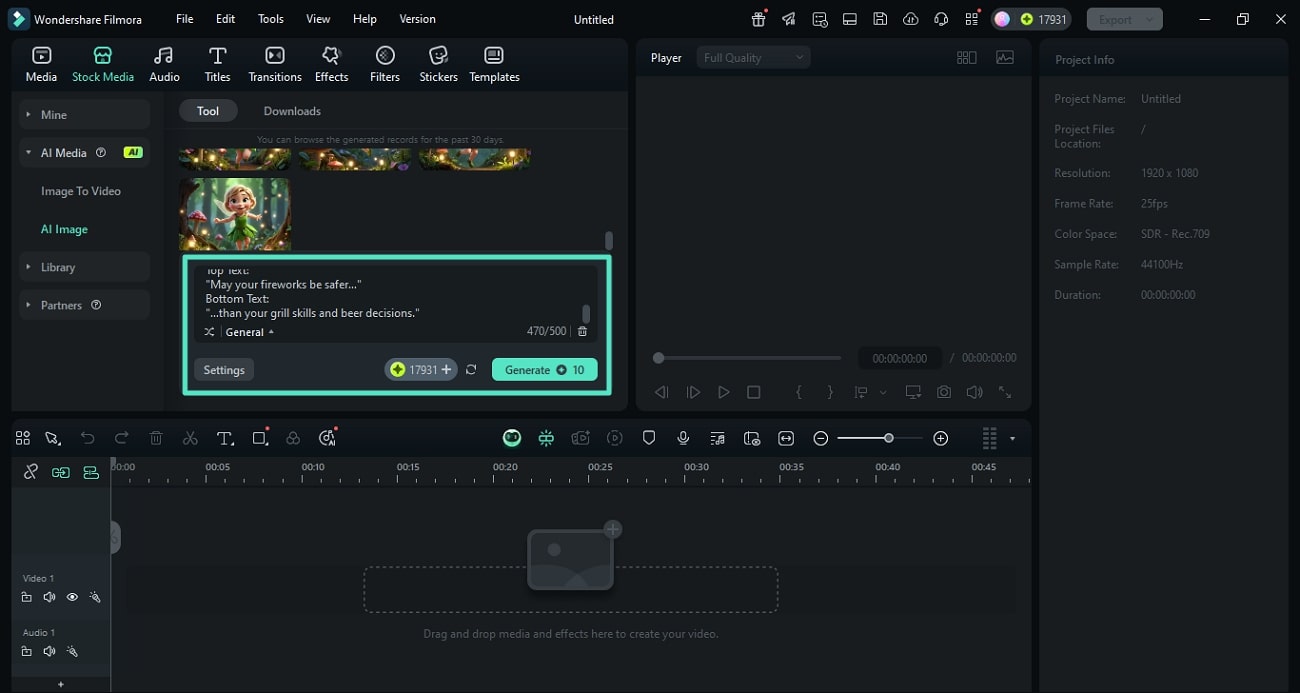 provide text prompt ai image