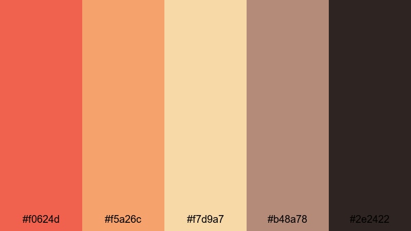 indie cafe tomato tomato color palette with hex codes