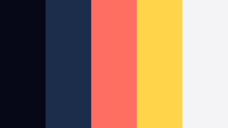 indie poster pop contrast navy color palette with hex codes