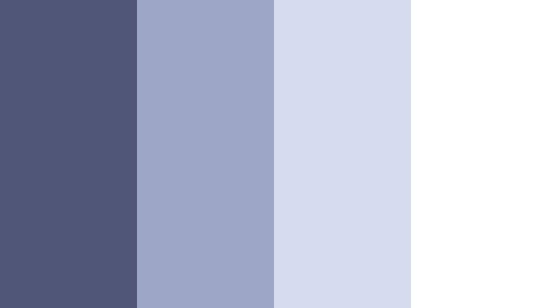 indigo cloud reverie faded indigo color palette with hex codes