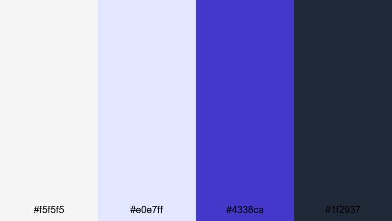 indigo loft monochrome indigo blue color palette with hex codes
