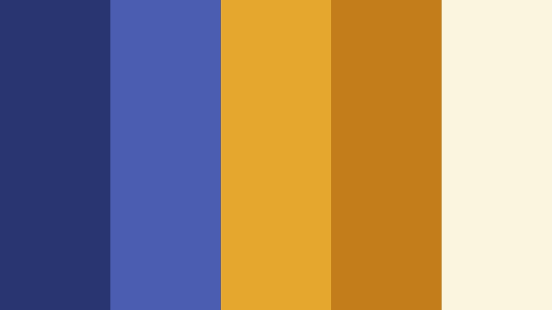 indigo marigold frame complementary color color palette with hex codes