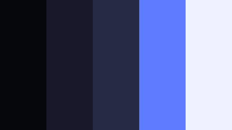 indigo soundstage haze moody frame black color palette with hex codes