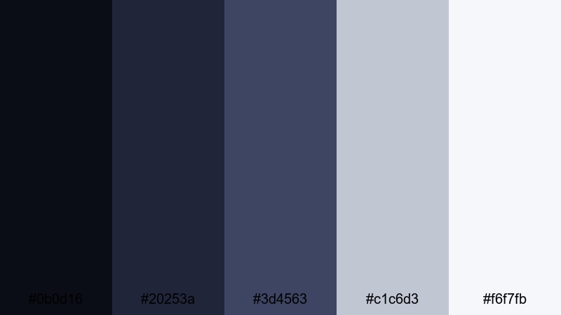indigo stone minimal indigo color palette with hex codes