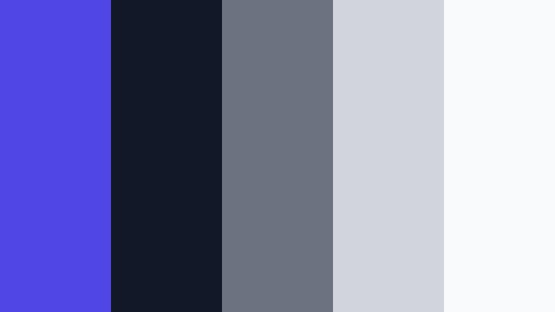 indigo studio minimal electric indigo color palette with hex codes