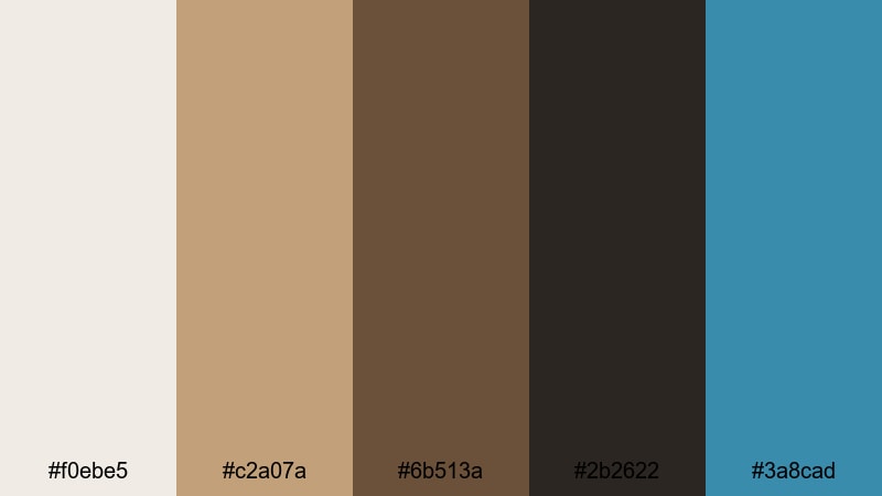 industrial cold brew coffee color palette with hex codes