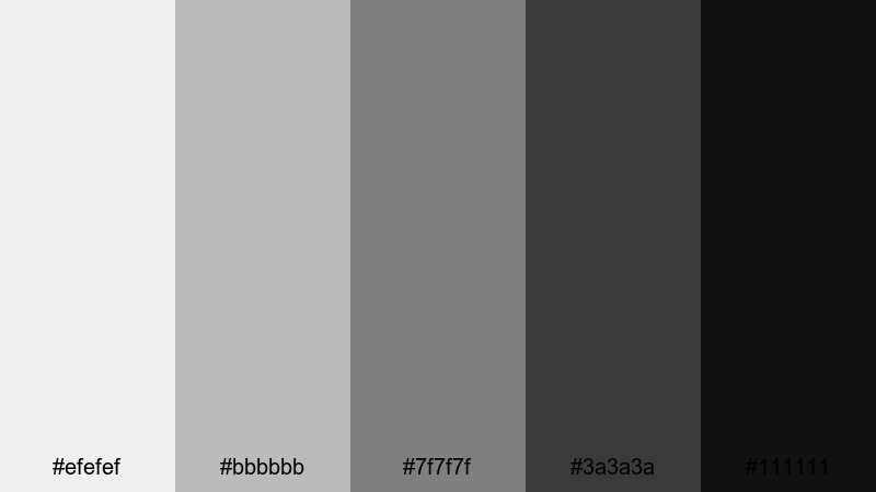 industrial noir frame gray color palette with hex codes