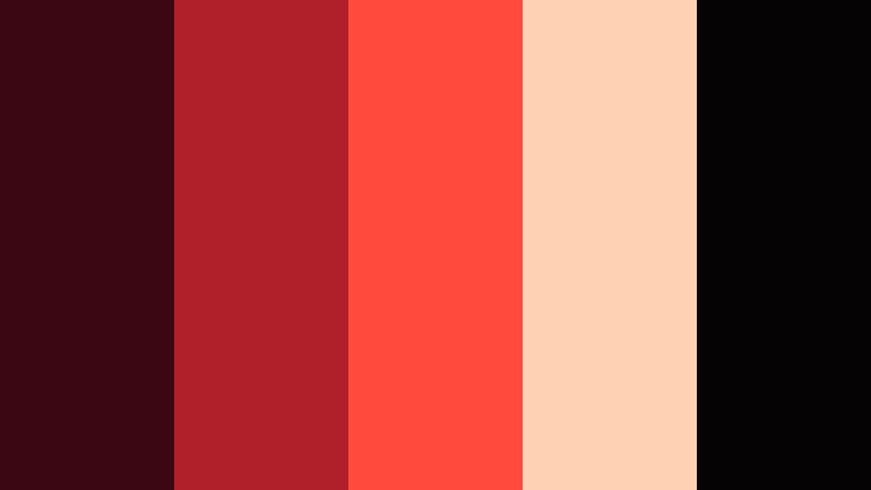inferno spotlight deep wine red color palette with hex codes