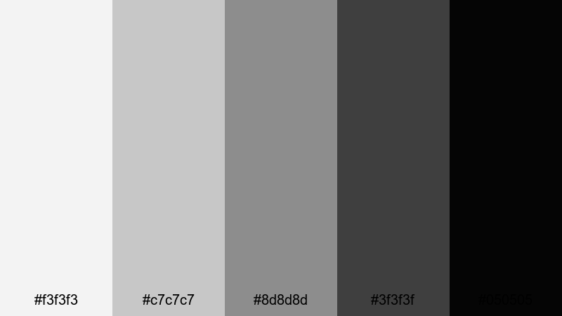 ink smoke depth gray color palette with hex codes