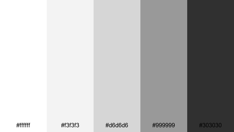 ink wash drift white black color palette with hex codes