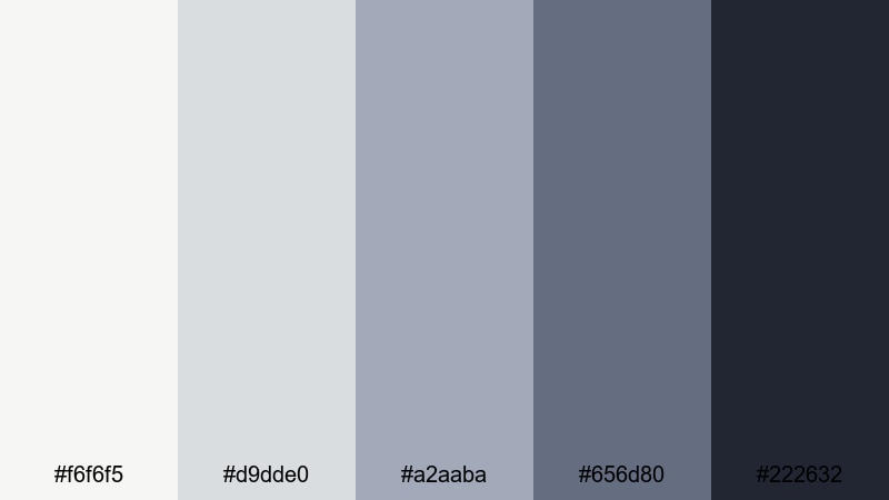 ink wash horizon zen color palette with hex codes