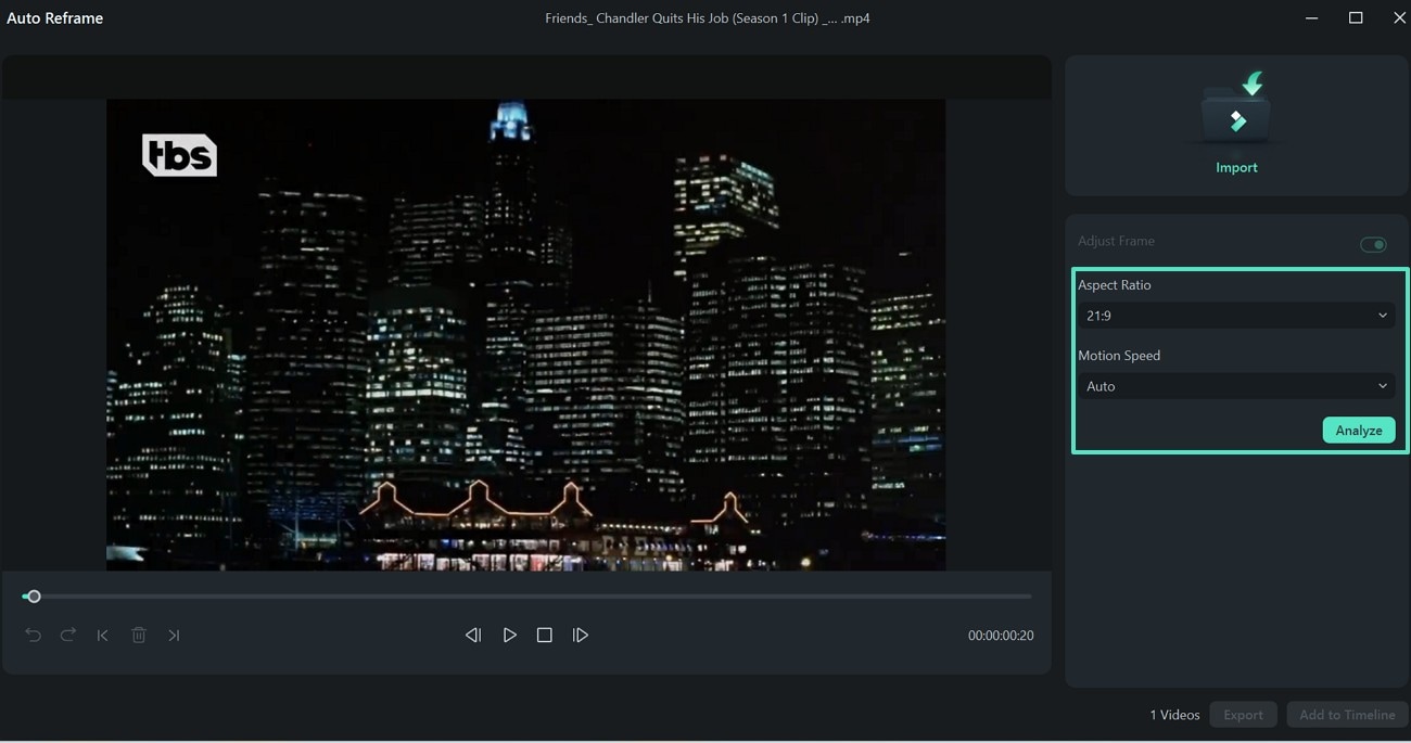 change aspect ratio and analyze