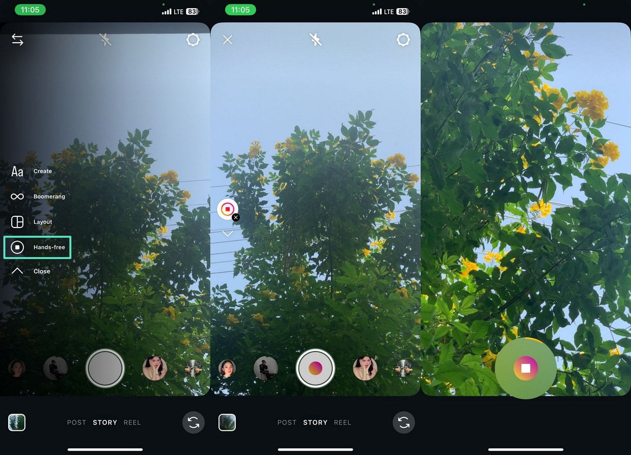 hands free mode zoom in