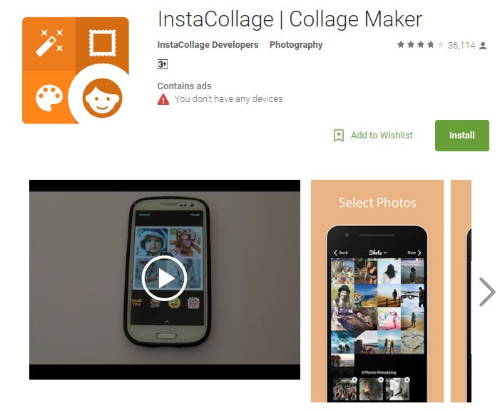 Youtube Thumbail Maker für Android - Insta Collage