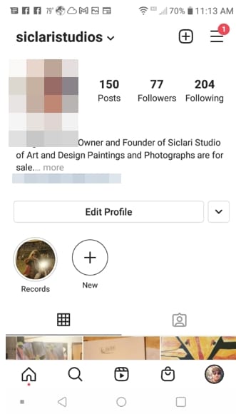   Profil mis en avant sur Instagram