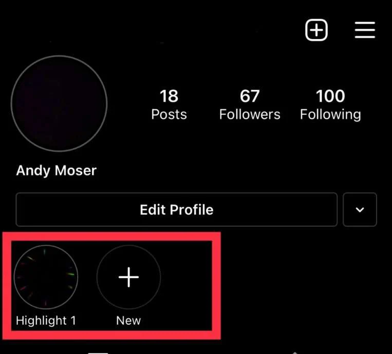 prévisualiser le résultat sur la page de profil instagram