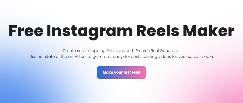 free instagram reels maker predis.ai