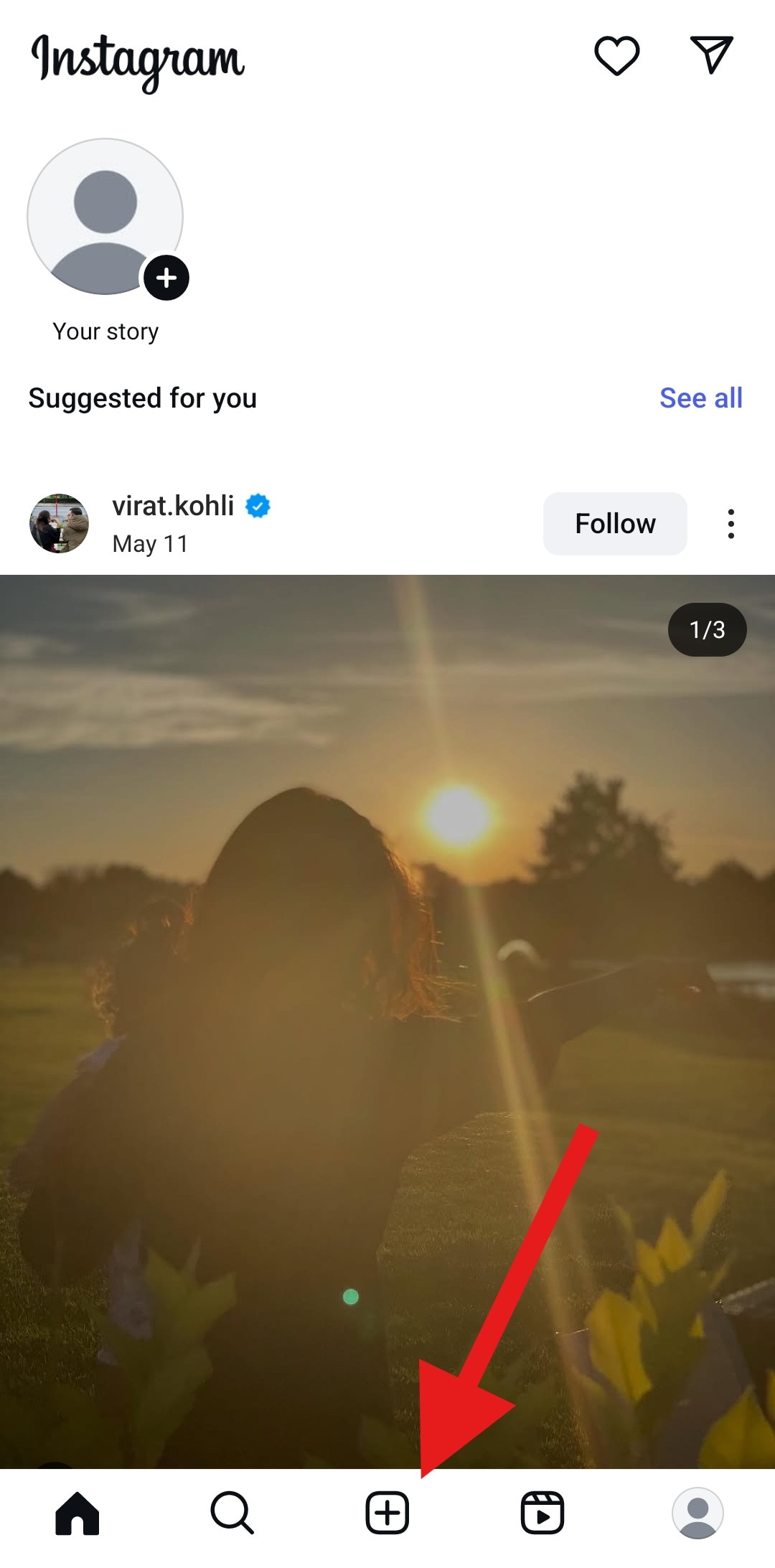 create a new post instagram app