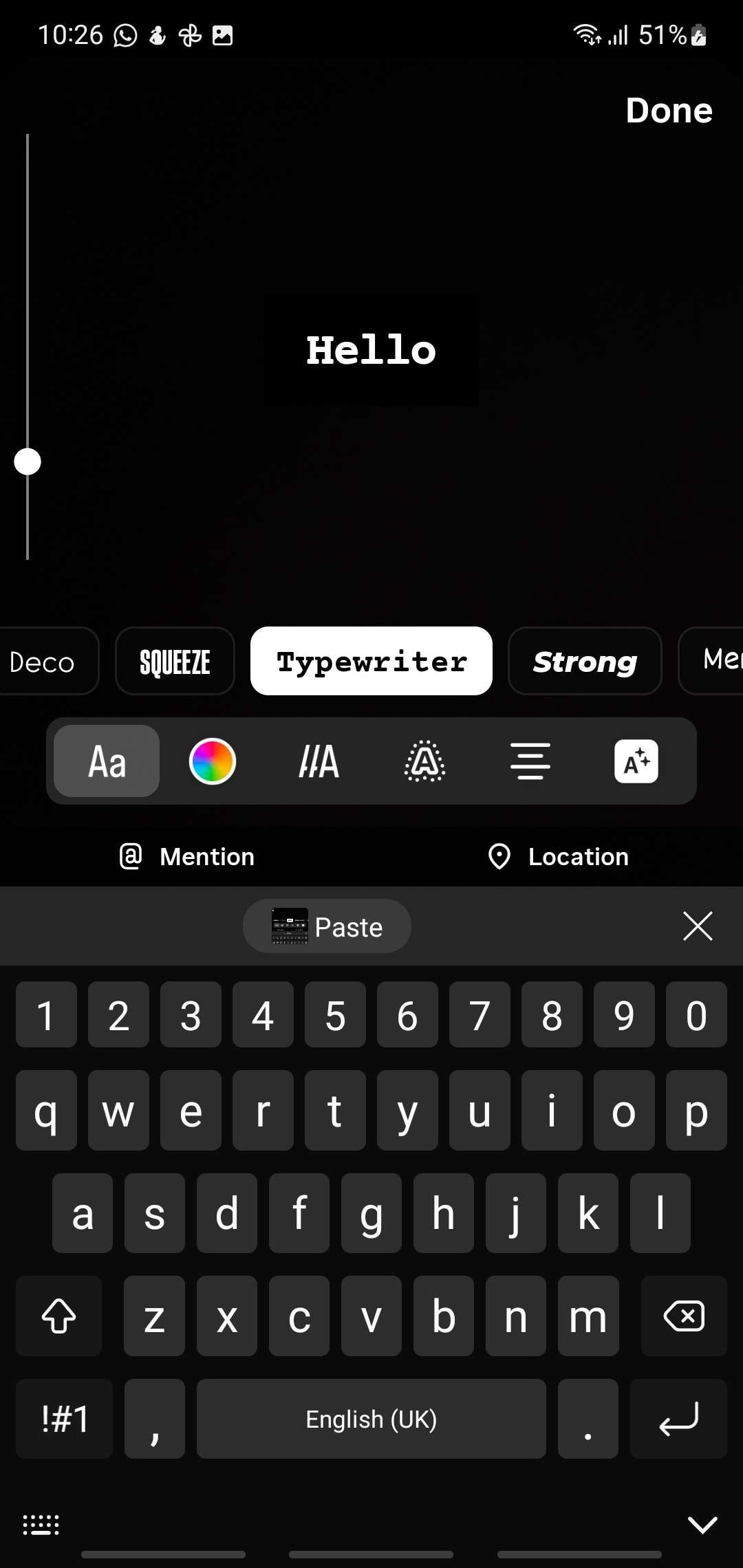 typewriter font style for instagram