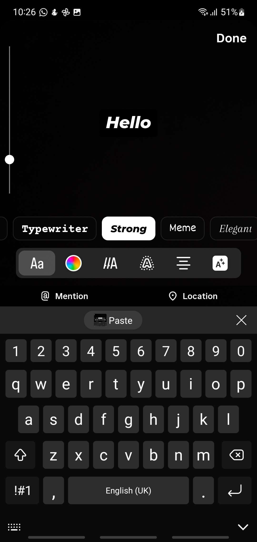 strong fonts for instagram story