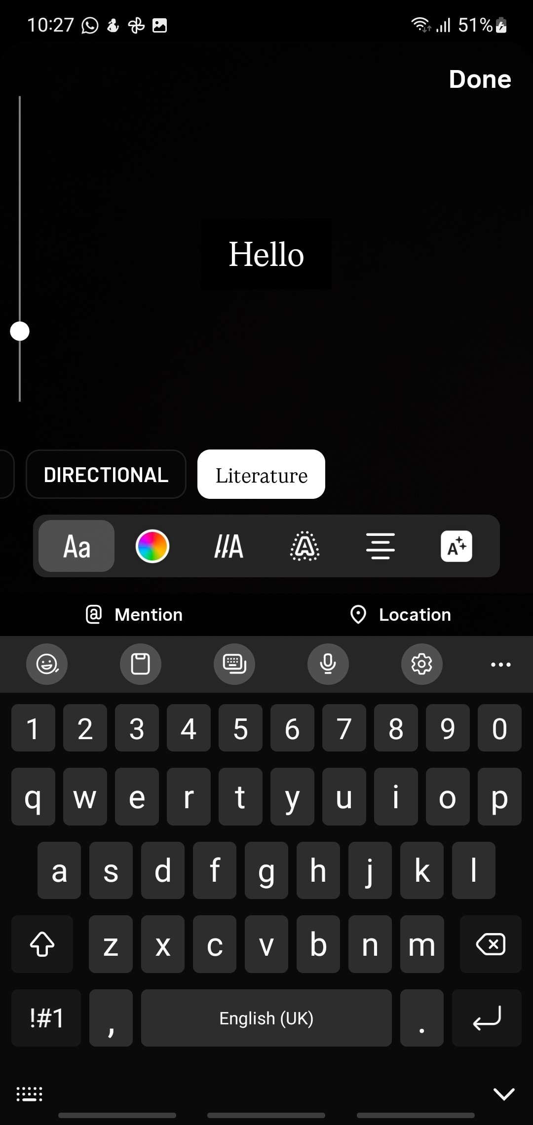 literature font style instagram