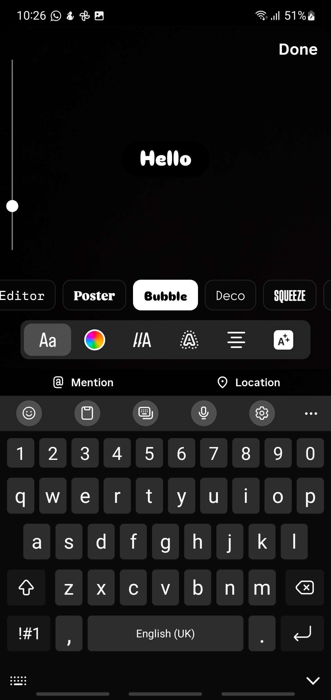 bubble font instagram story font