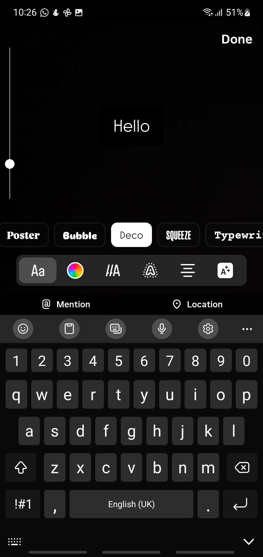 deco font style for ig stories