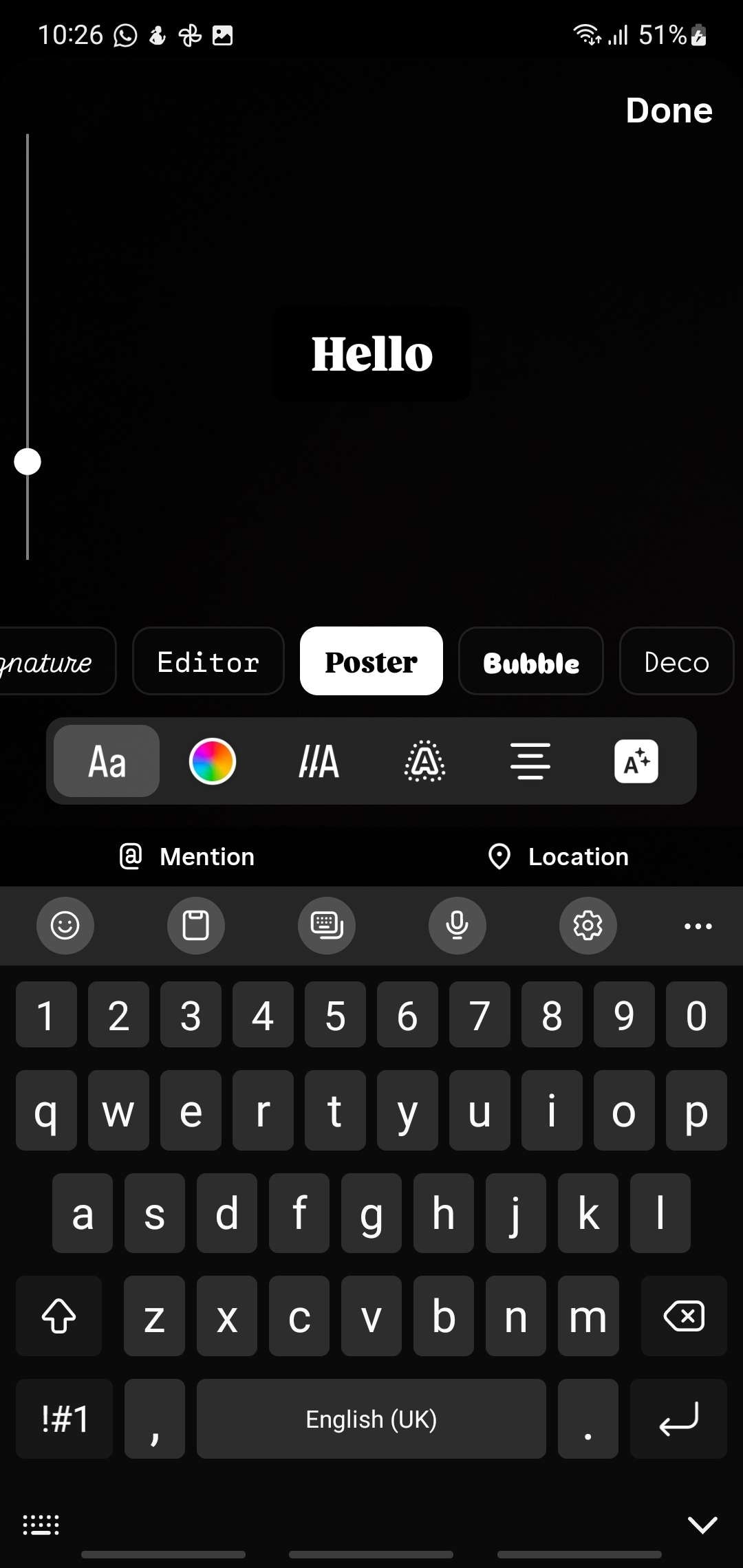 poster instagram story font content