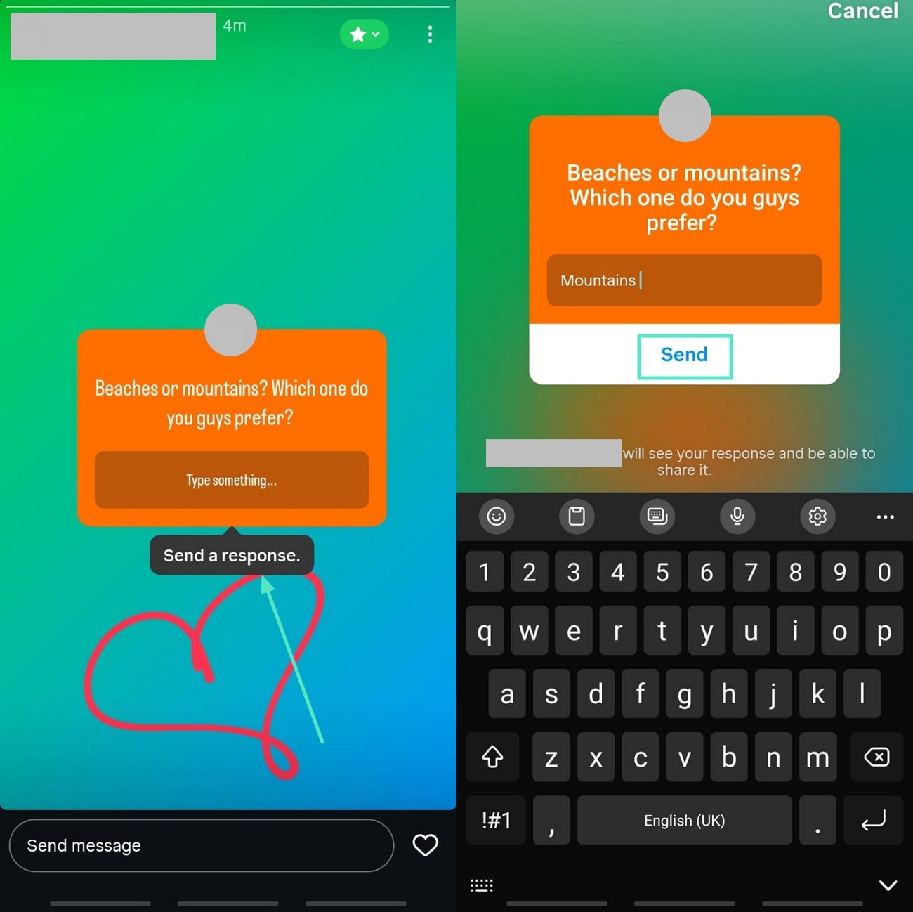 answer instagram question sticker