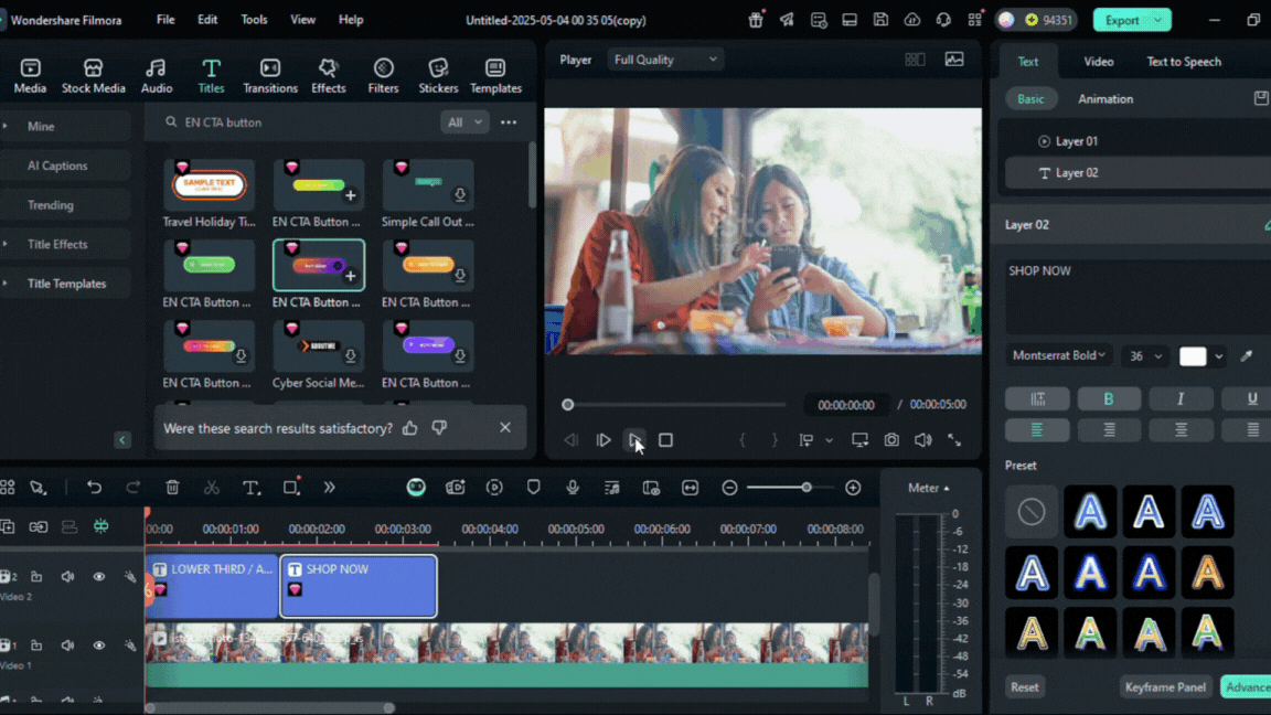 create button like visuals