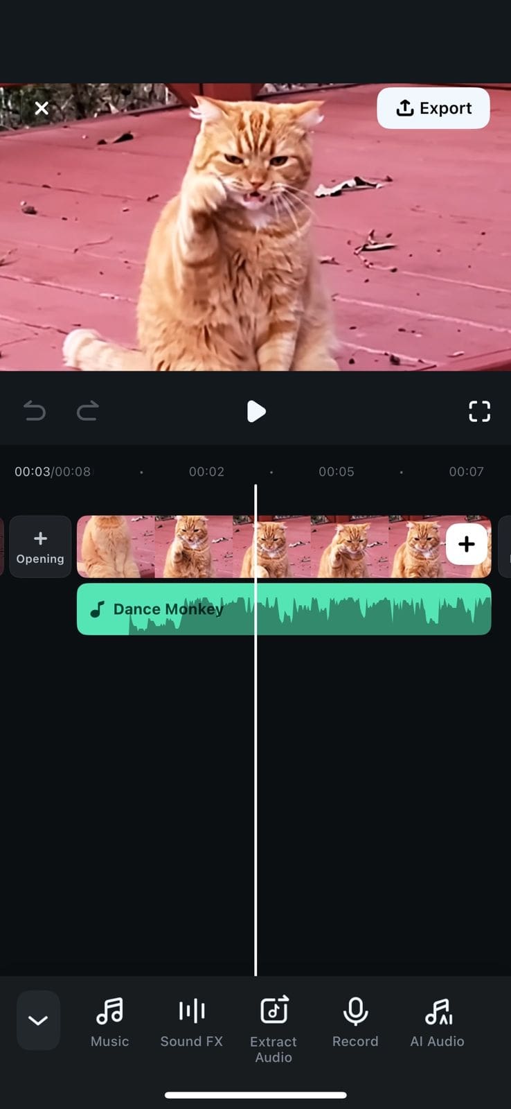 add music to video filmora app