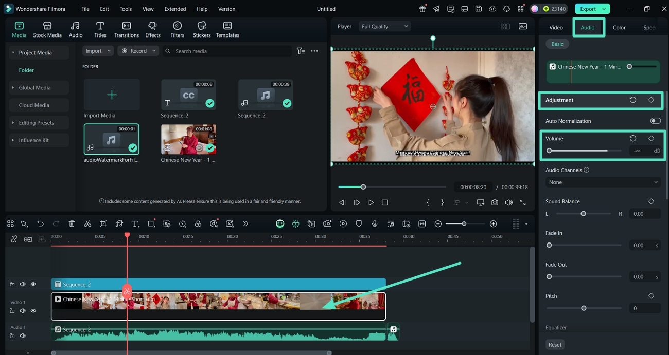 mute original video audio