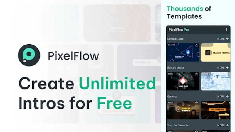 intro maker app pixelflow