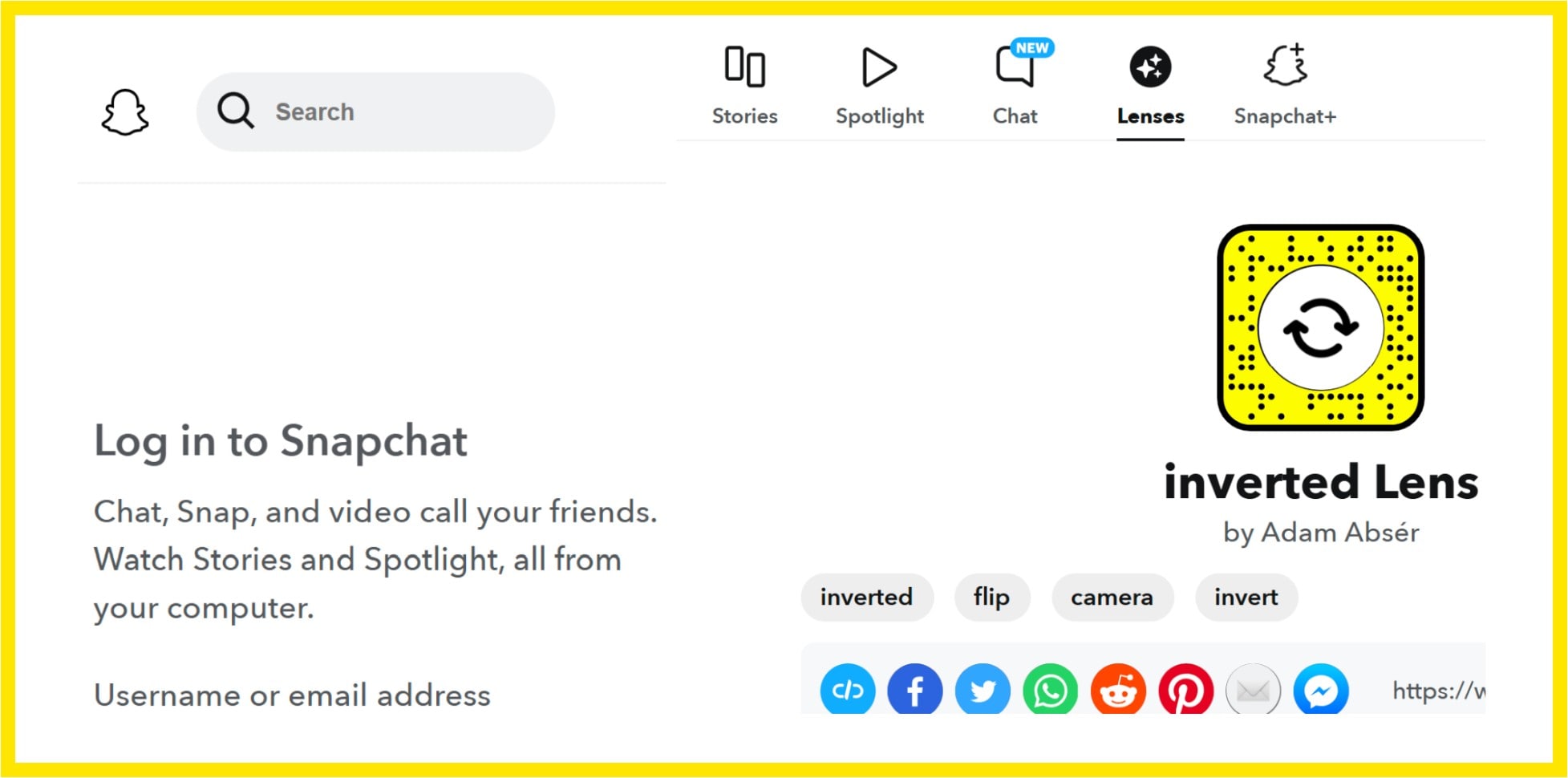 snapchat face inverted filter