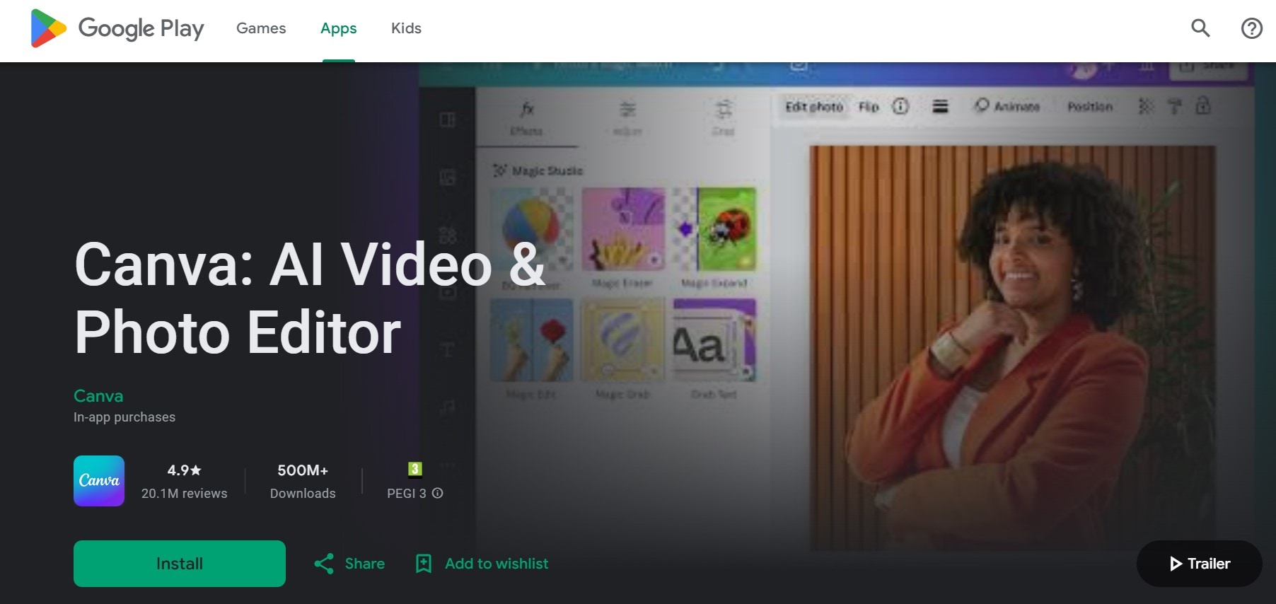 canva ai video and photo editor