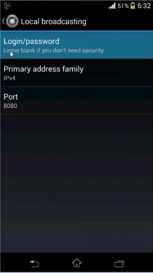 IP Webcam settings