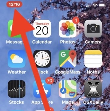ícono rojo de temporizador incorporado de iPhone 