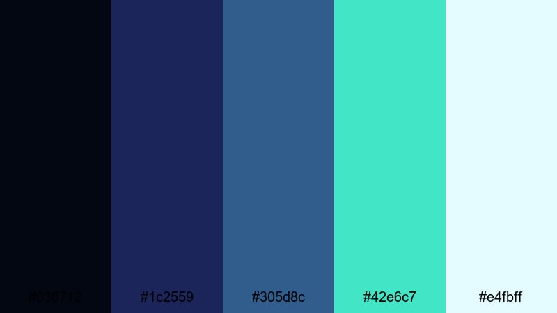 iridescent sky drift aurora borealis color palette with hex codes