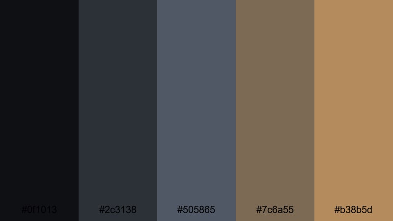 iron engine nocturne steampunk color palette with hex codes