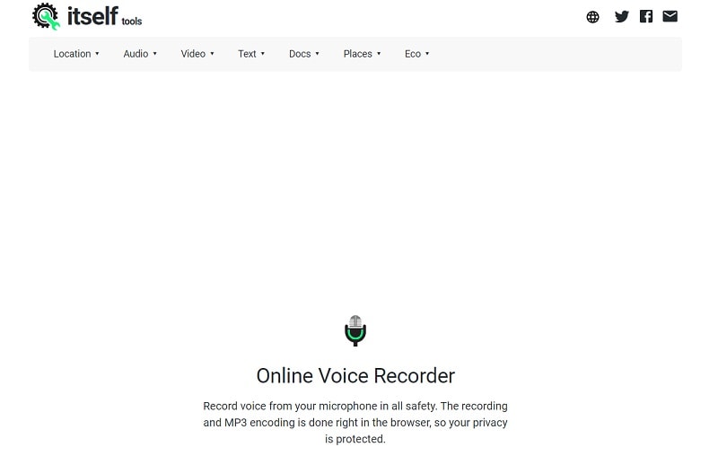 registrazione del microfono con Voice-Recorder.Io