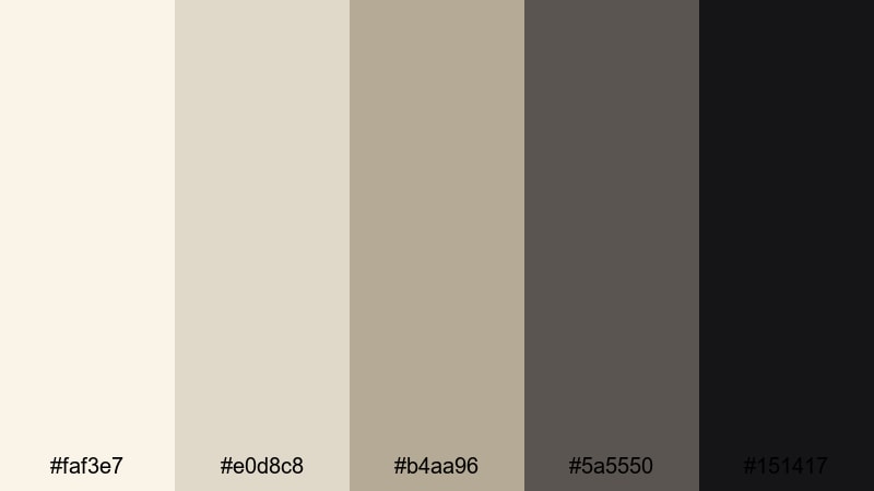 ivory black tie white ivory color palette with hex codes