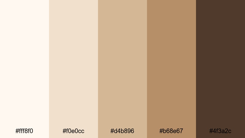 ivory moka branding coffee cream color palette with hex codes